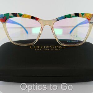 COCO SONG CCS 111 (C:02) CLEAR / BLUE / MULTI  52-16-140 EYEGLASS EYEWEAR FRAMES